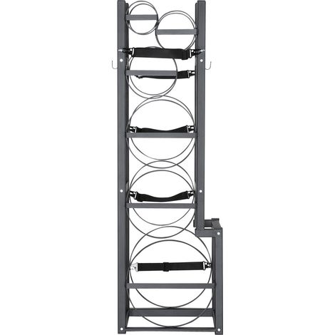 Support à réservoirs de réfrigérant, capacité 50 lb + 2 x 30 lb + 3 petites bouteilles, dimensions 15,55 x 12,99 x 49,8 po, pour bouteilles de gaz (fréon, oxygène, azote). (1/5)