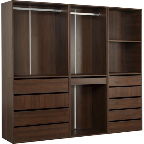 Modulares Ankleideset "Opéra" - 3 Elemente - Braun