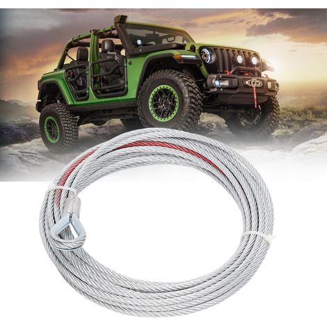 Câble de treuil en acier inoxydable 5,5mm, 10m de long, capacité 4500LBS pour remorquage