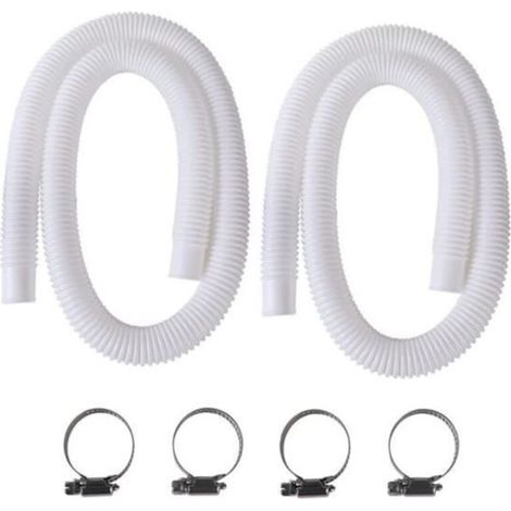 INTEX Pool Hose - 2 Pieces - 150 cm - Compatible with 330 GPH, 530 GPH Pumps - Clear PVC (1/4)