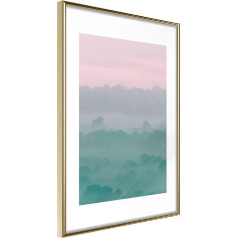 Affiche Murale Encadrée "Morning Fog" 40 x 60 cm Or (1/2)