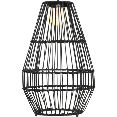 Lámpara solar de jardín, diseño cilíndrico, resistente al agua con sensor de luz, LED automático para balcón y terraza, color negro. (1/5)