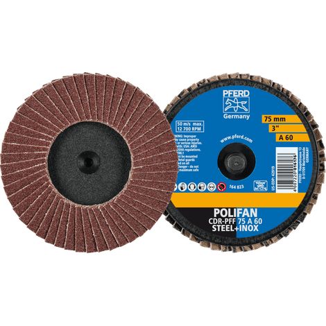 PFERD TOOLS COMBIDISC Korund Mini-POLIFAN CDR Ø 75 mm A60 für universelle Anwendungen 10 Stk