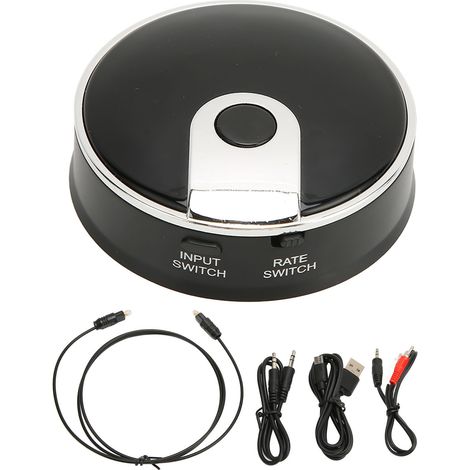 Émetteur Bluetooth 3.5mm 1 vers 2, adaptateur audio sans fil compatible fibre optique, coaxial et prise jack 3.5mm pour son stéréo. (1/5)