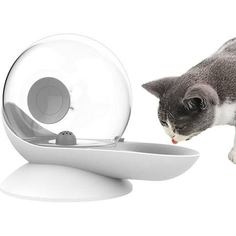 Automatic Water Dispenser for Dogs and Cats, Snail-Shaped Pet Gravity Drinker, Transparent Fountain Water Bowl Dispenser for Dogs and Cats, 2.8L MUMU