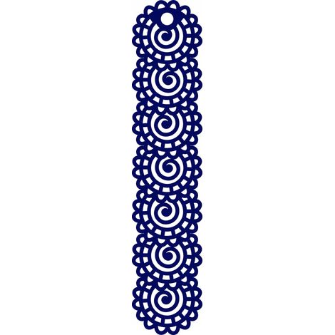 Durchbrochene Pendelleuchte A7, marineblau, 18 x 90 cm