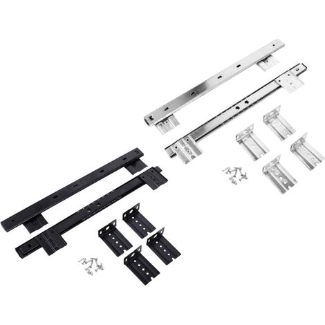 Lot de 2 glissières en acier pour clavier, support coulissant sous le (1/5)