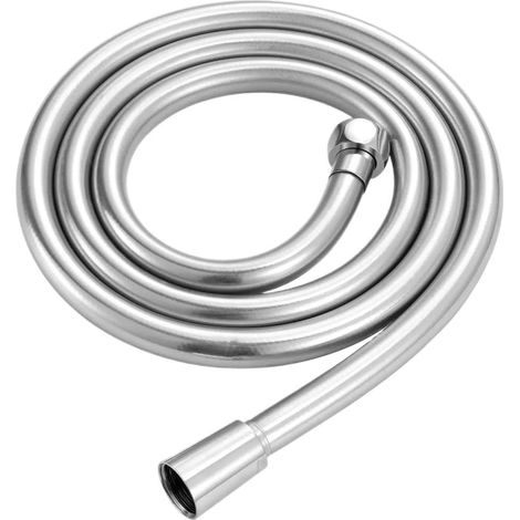 Tuyau de douche rechange, PVC multicolore 150 cm (argent) (1/5)
