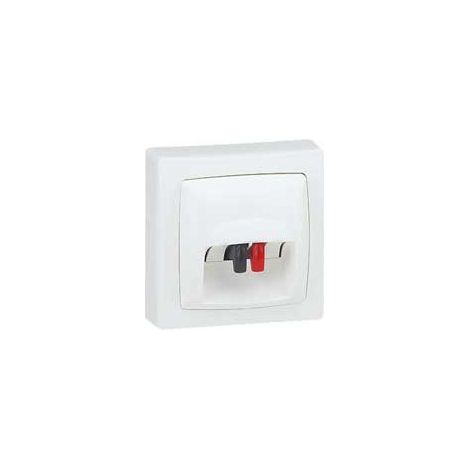 Prise haut-parleur Appareillage saillie complet blanc LEGRAND 086039