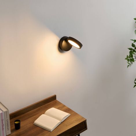Applique noire LED 6W minimaliste pour tête de lit - Kechia (1/5)
