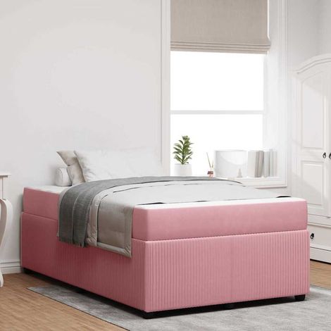 Cadre de lit Rose 120 x 200 cm tissu (1/5)