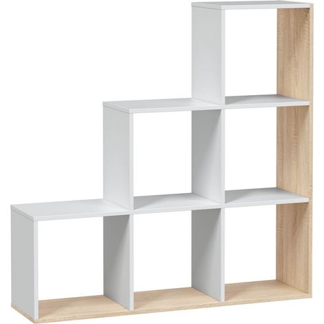 Estanteria Step blanco y roble (1/4)