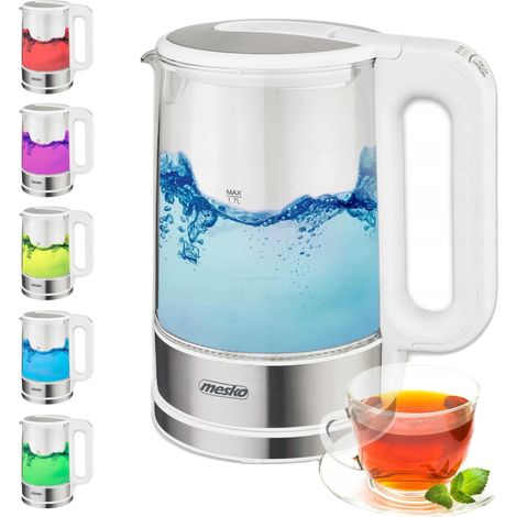 Wasserkocher, 1,7 l Fassungsvermögen, Temperaturregelung, WEISS (1/5)