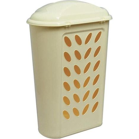 Corbeille à linge - 55 L - Jaune clair - Livraison gratuite