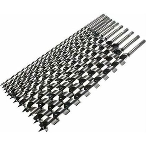 10pcs forets tarière – 460 mm hexagonal avec pointe brad – pour perçage bois profond – 6 à 28 mm (1/4)