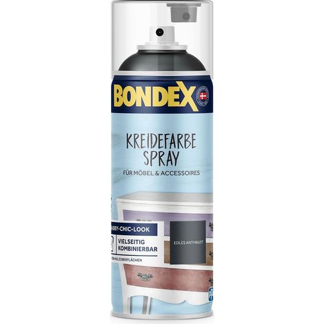 Bondex Kreidefarbe Spray 400 ml edles anthrazit Struktur- & Effektfarbe (1/2)