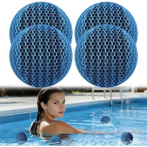 4 pièces éponges absorbantes en mousse absorbant les écumes de piscine de spa pour bain à remous, éponges absorbantes d'huile pour piscine, réutilisables, absorbe la mousse, la graisse corporelle, l'h (1/5)