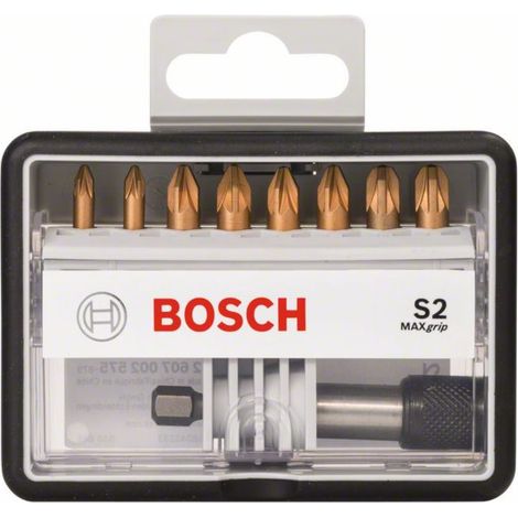 Set di punte per cacciavite BOSCH Robust Line, S Max Grip 25 mm (8+1 pezzi) 2607002575 (1/2)