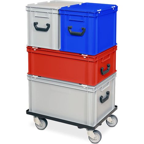BRB Montagewagen/Kleinteilewagen, BxTxH 615x415x1123 mm, blau, rot, grau (1/3)