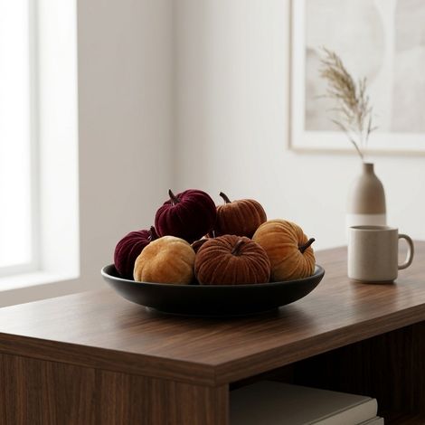 Luxurious Decorative Velvet Pumpkins (1/2)