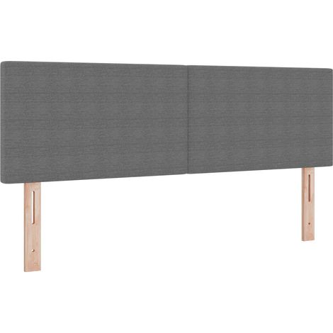 Maison Exclusive - Tête de lit LED Gris clair 160 cm Tissu en velours côtelé (1/5)