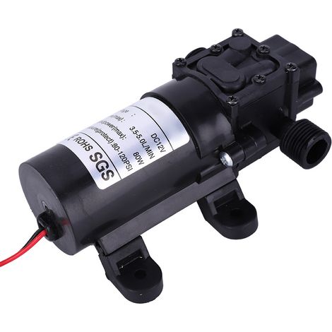 Mini-Rückfluss-Membranpumpe, selbstansaugend, 12 V DC, FL3210H-80W, 1/2-Zoll-Wasserauslass rechts (1/5)