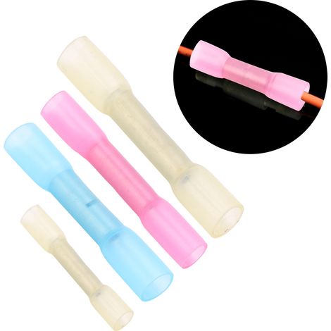 Kit de 100 cosses intermédiaires étanches thermorétractables série BHT, kit de cosses à froid, kit de gaines thermorétractables pour connecteurs, kit combiné (1/5)