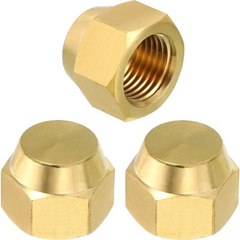 Femelle 5/16" Laiton Joint Bouchon SAE Flare 45° Hex 3 Paquet (1/5)