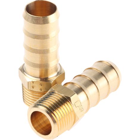 Raccord cannelé Legris BSPT 3/8" mâle Cannelé mâle pour tuyau 13 mm en Laiton, Droit ( Prix pour Boîte de 10 )