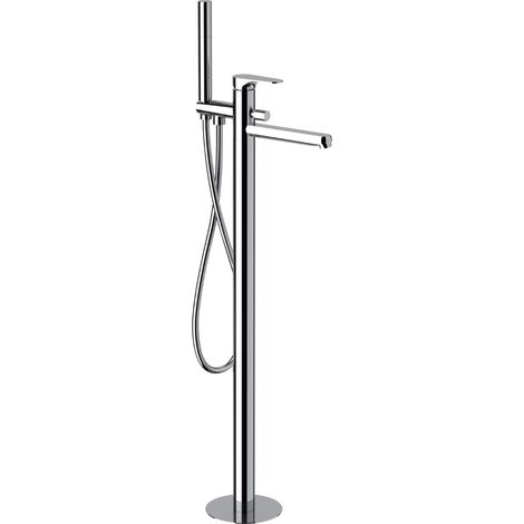 Rubinetto bordo vasca da pavimento, con deviatore e kit doccia - serie class line (1/2)