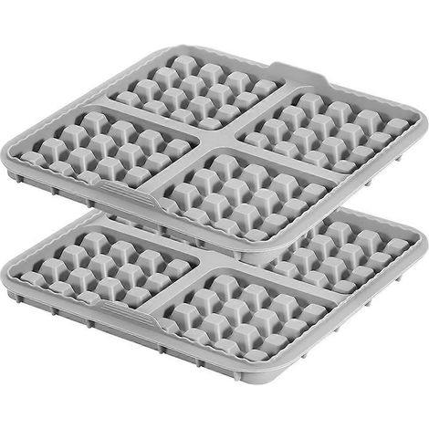 Set mit 2 Silikon-Waffelformen (17x17cm), kompatibel mit allen quadratischen Heißluftfritteusen von 4,2 bis 6,2 l. (1/5)