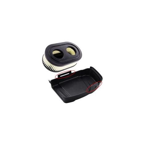 Couvercle de filtre à air pour tondeuse Briggs & Stratton 650EXI, 675EXI - Remplace les références 594575, 798452 (modèle à 2 clips)