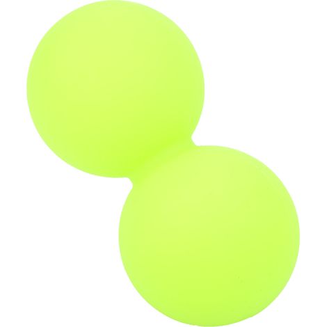 Lot de 2 balles de massage en silicone en forme de cacahuète pour le yoga et la relaxation musculaire (vertes)
