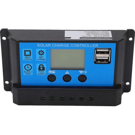 PWM-Solarpanel-Laderegler mit LCD-Display, intelligenter Lade- und Entladeregler für 12V- und 24V-LCD-Straßenleuchten