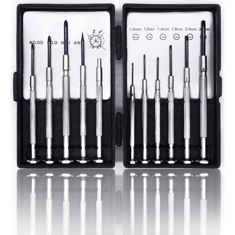 11-in-1 Präzisionsschraubendreher-Set, Mini-Schraubendreher-Set, zur Reparatur von Brillen und elektronischen Geräten, Mini-Schraubendreher für Uhren (1/5)