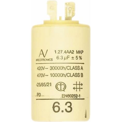 Elm Leblanc – Condensateur Bosch 6.3µF 470VAC – Réparation systèmes climatisation et PAC – Compatible modèles ONDEA et BOSCH-THERMOTECH (1/2)