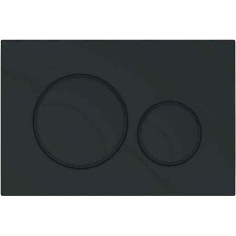 Plaque de commande WC compatible Geberit Sigma 20 Duofix noir mat élégante 115.882.16.1