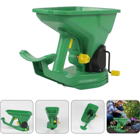 Épandeur de Semences Portable en Plastique Vert Distribution Réglable pour Jardinage et Dispersion de Graines (1/5)