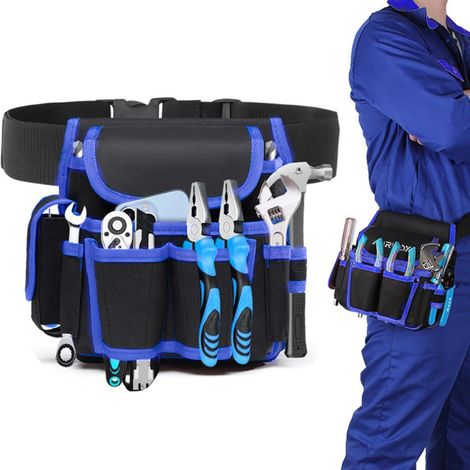 Sac à Outils - Ceinture Réglable - Tissu Oxford 600D Imperméable - 8 Poches Organisées - Pour Électriciens Mécaniciens Menuisiers - 1 Pièce (1/5)