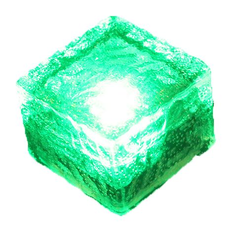 Lampe solaire de jardin à 1 LED, décoration paysagère, pierre de glace, dalle carrée, éclairage enterré, lampe de jardin (verte) (1/5)