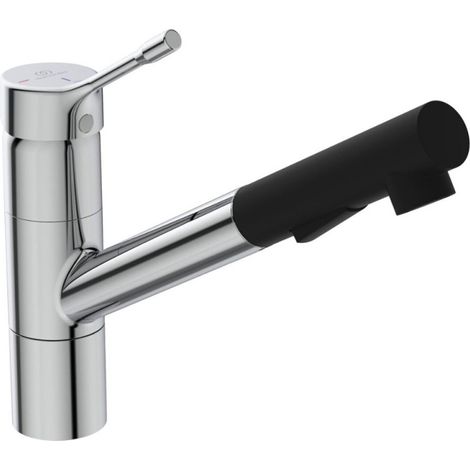 Grifo de cocina con ducha IDEAL STANDARD Ceralook cromo y negro (1/3)