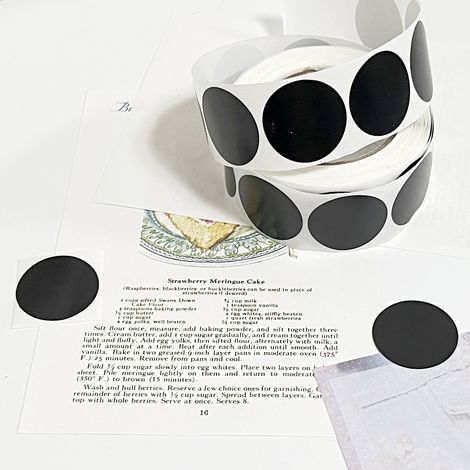 Noirs Autocollants de Cercle,25mm 3/4 Pouce Étiquettes de Points 500 Paquet