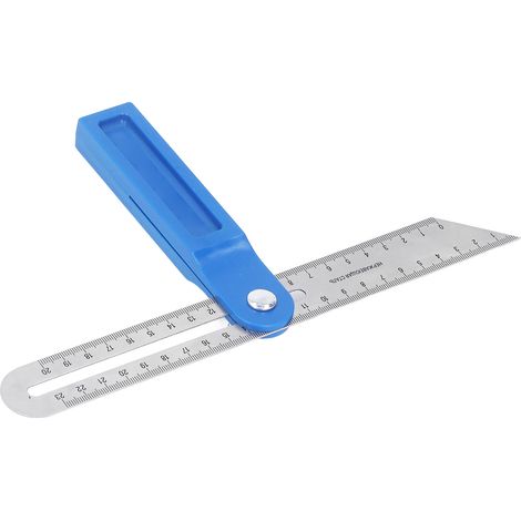Équerre de biseau en T pour le travail du bois, rapporteur d'angle réglable à 360°, ruban à mesurer coulissant de 30 cm (1/5)