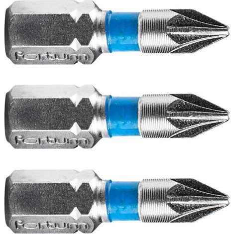 FORTUM Pozidriv-Kreuzbohrer, 3er-Set, PZ 1 x 25 mm, S2 4741301