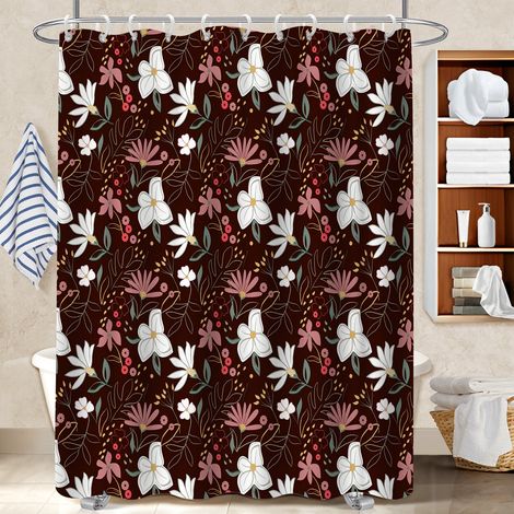 Rideau de douche imperméable en polyester 180x180 tendance bâche de douche pour logement étudiant (1/5)