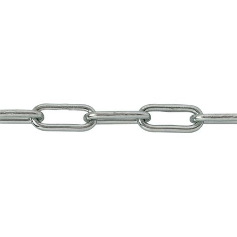 Gerades geschweißte Kette mit langer Masche auf Rolle, 25 m Rolle, 5 x 155 x 35 mm