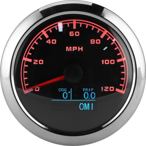 Compteur de vitesse GPS 85mm, odomètre numérique écran HD pour bateau yacht moto voiture, 120 MPH (1/5)