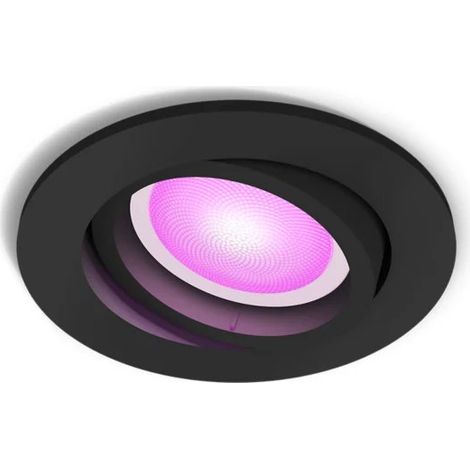 Philips Hue Centura Spot encastrablé Rond (Noir) Lumière blanche et colorée - White and Color Ambiance (1/5)
