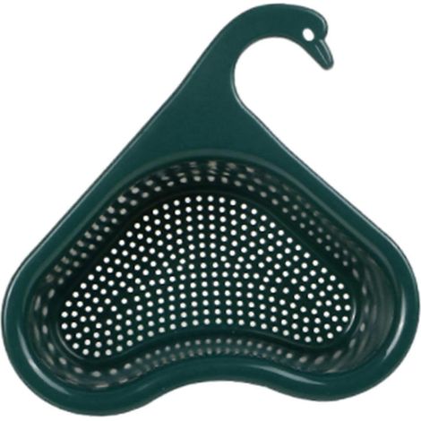 Panier de vidange d'évier de cuisine Swan, grille de vidange triangulaire, filtre d'évier Swan à suspendre au robinet.-Dark Green (1/5)