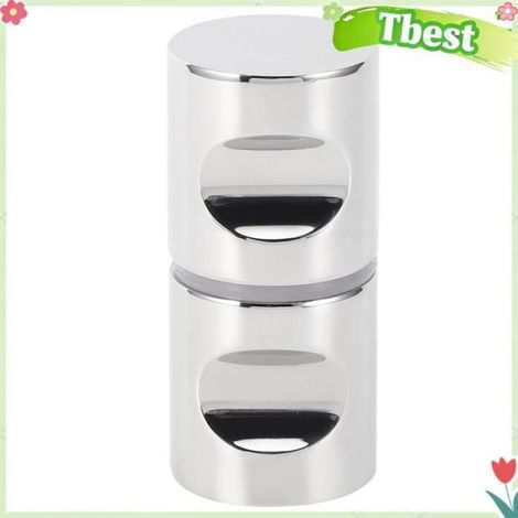 Poignée De Porte - Acier Inoxydable 304 - Finition Miroir - Pour Portes Coulissantes En Verre De Salle De Bains - Lot De 1 (1/4)